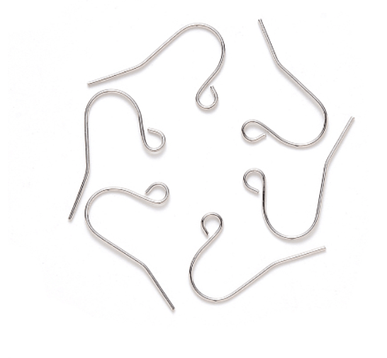 Bigle otwarte 17mm kolor srebrny 20szt