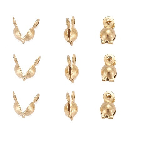 Łapaczki końcówki 8x4mm kolor złoty powłoka IP 20szt