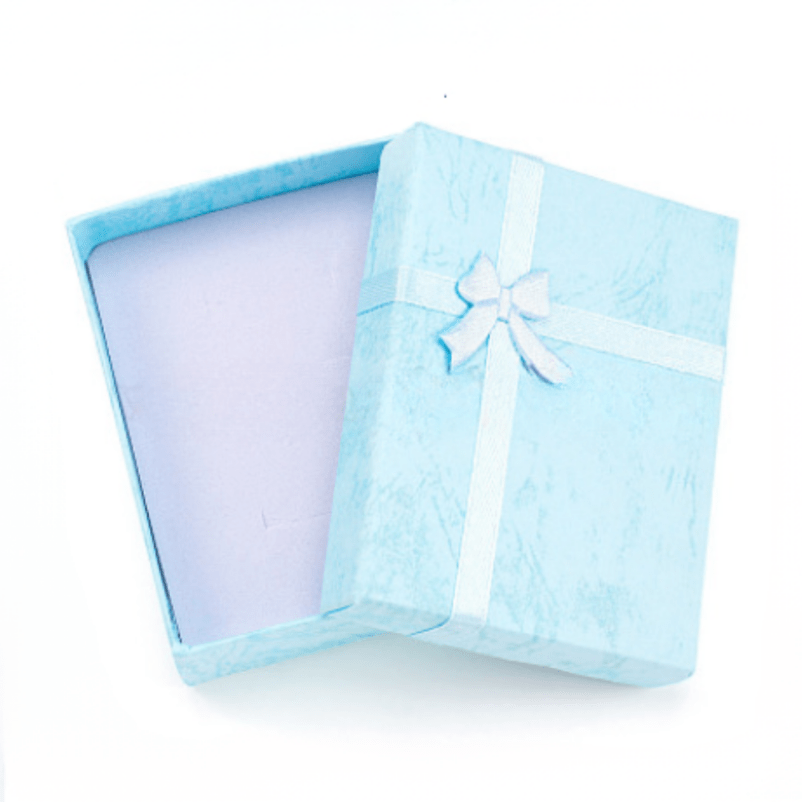 Pudełko na biżuterię kolor cyjan 9x7cm