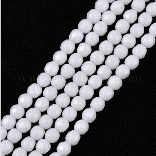 agat biały fasetowany