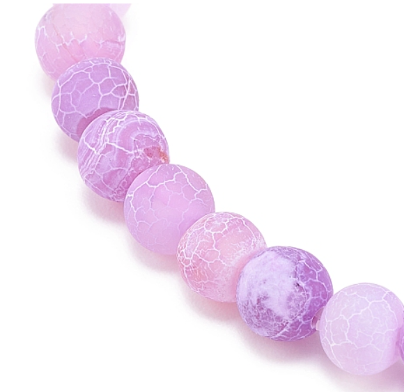 agat fioletowy trawiony 4mm