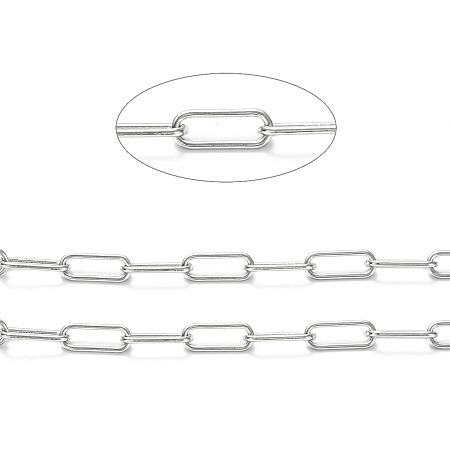Łańcuszek duże oczka srebrny ze stali nierdzewnej ok. 0,5m