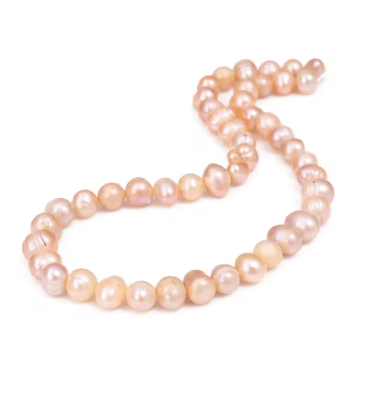 Perła słodkowodna potato brzoskwiniowa A 4-5mm sznur/+-83szt