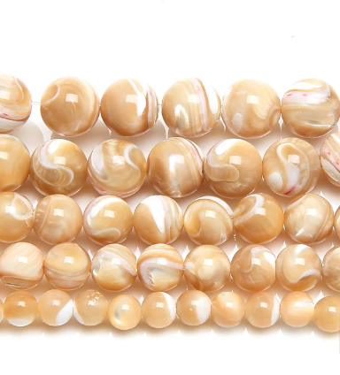 koraliki z muszli trochusa