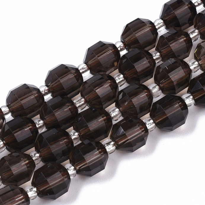 Kwarc dymny ciosana bryłka 7,5x8mm 1szt