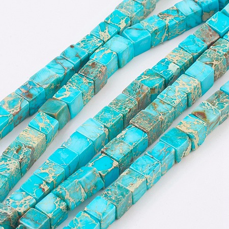 Jaspis cesarski kostka 4mm 20szt