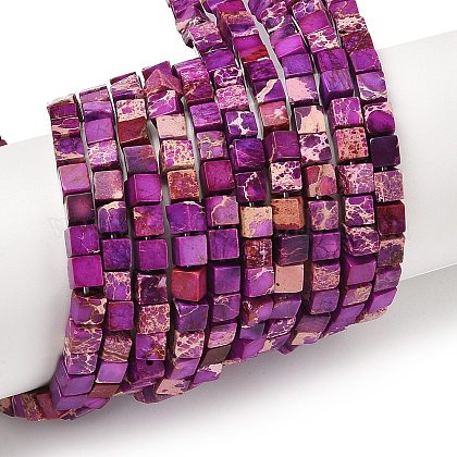 Jaspis cesarski fioletowy kostka 4mm 20szt