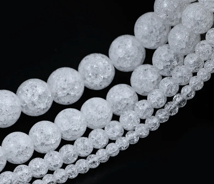 koraliki szklane lodowe 4mm