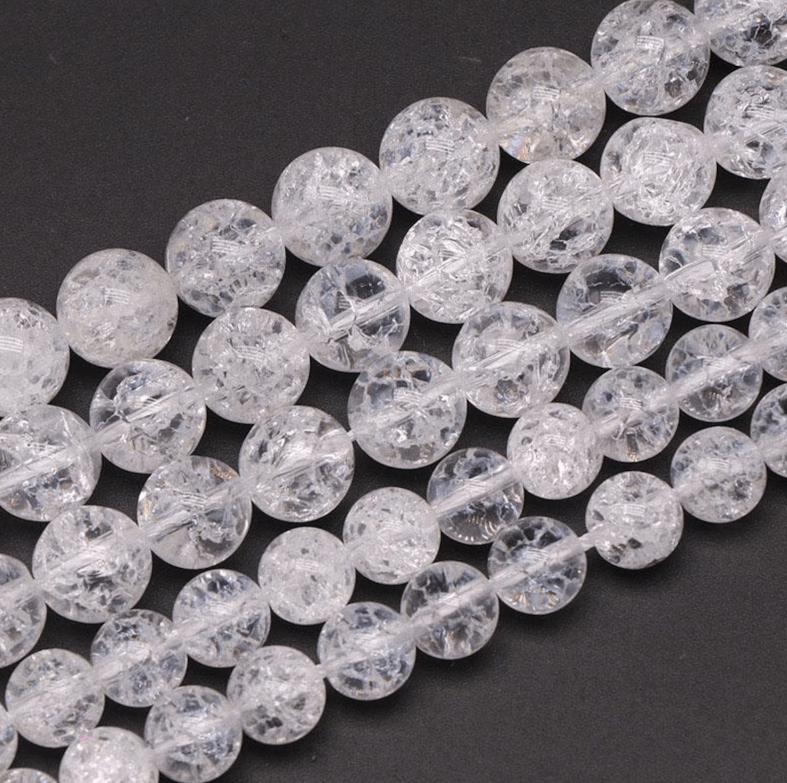 koraliki szklane lodowe 4mm