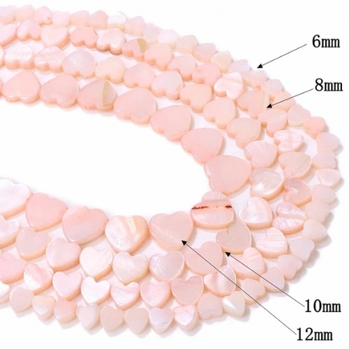 koraliki serca z masy perlowej