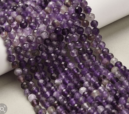 Ametyst fioletowy fasetowany 6mm sznur/+-60szt