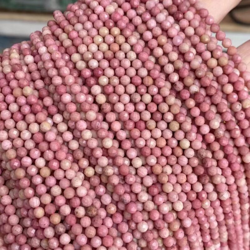 Rodochrozyt fasetowany 6mm jakość A 1szt