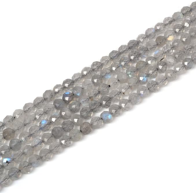 Labradoryt fasetowany 5,5mm jakość AA sznur/+60szt