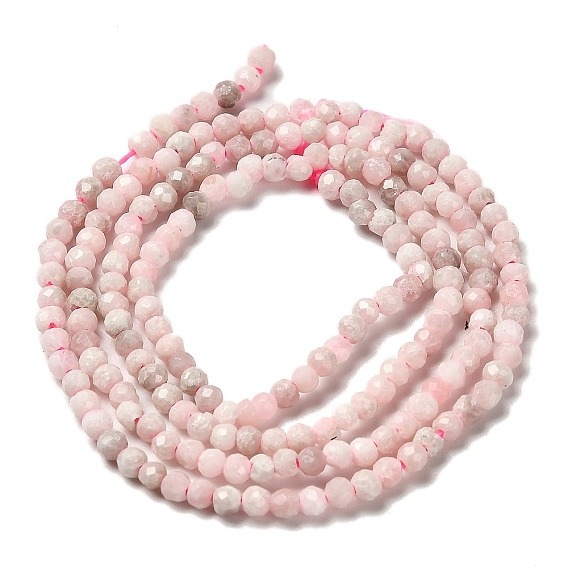 Opal różowy fasetowany 2mm sznur/+-180szt