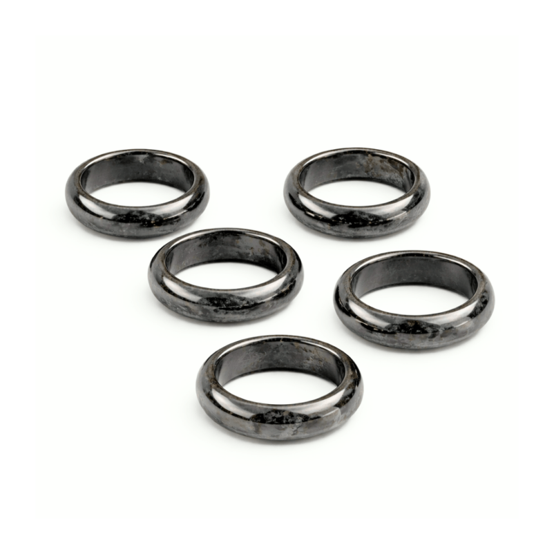 Pierścionek /baza pierścionka z naturalnego obsydianu